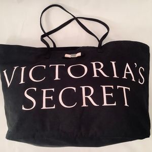Victoria's Secret Weekender Tote Bag Black & Large